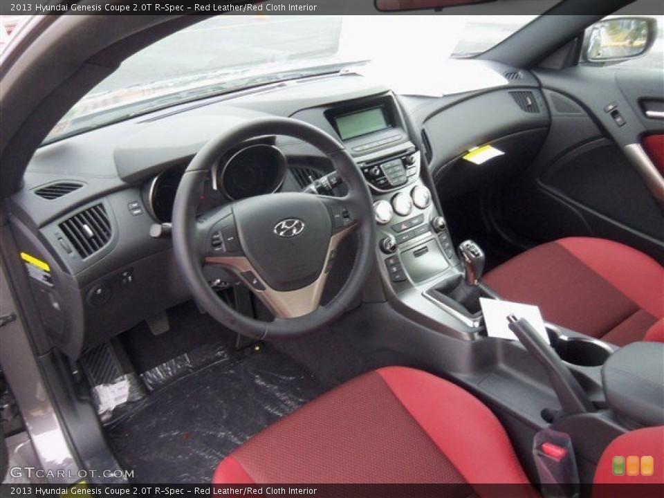 Red Leather/Red Cloth Interior Prime Interior for the 2013 Hyundai Genesis Coupe 2.0T R-Spec #75734601