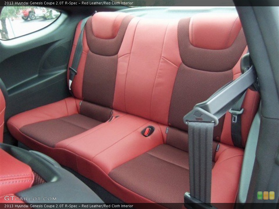 Red Leather/Red Cloth Interior Rear Seat for the 2013 Hyundai Genesis Coupe 2.0T R-Spec #75734640