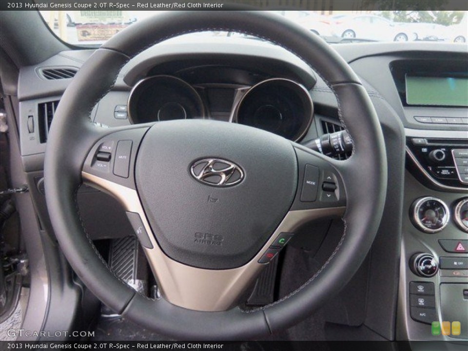 Red Leather/Red Cloth Interior Steering Wheel for the 2013 Hyundai Genesis Coupe 2.0T R-Spec #75734660