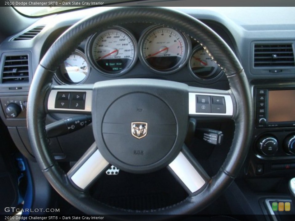 Dark Slate Gray Interior Steering Wheel for the 2010 Dodge Challenger SRT8 #75735329