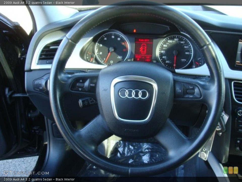 Black Interior Steering Wheel for the 2009 Audi A4 3.2 quattro Sedan #75738511