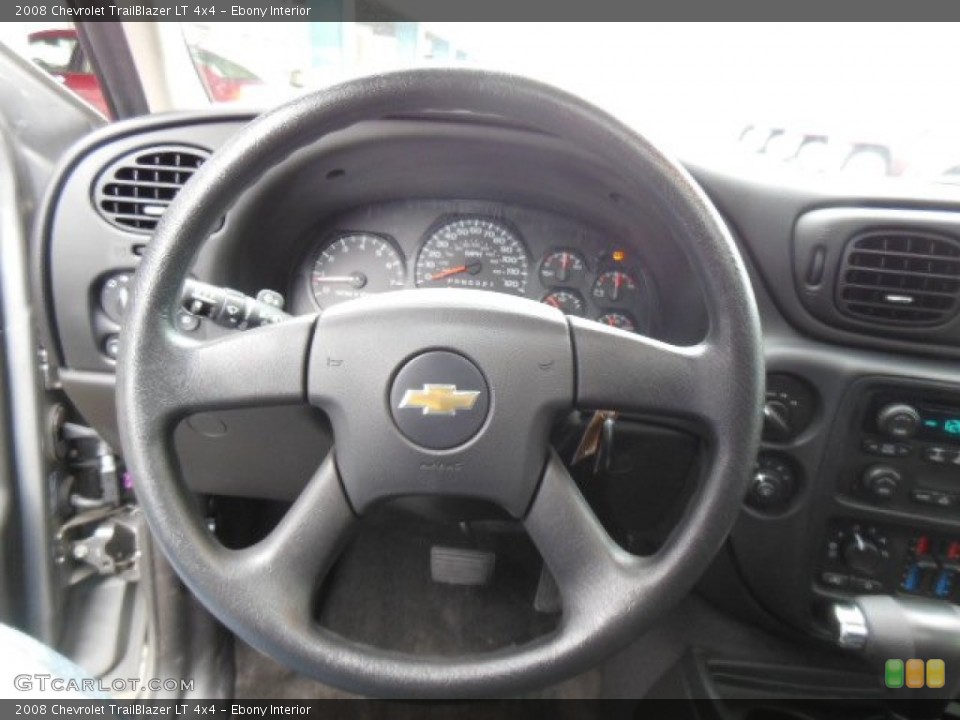 Ebony Interior Steering Wheel for the 2008 Chevrolet TrailBlazer LT 4x4 #75739634