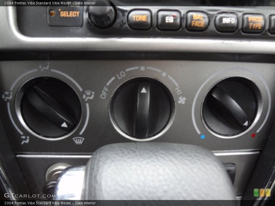 Slate Interior Controls for the 2004 Pontiac Vibe  #75740306
