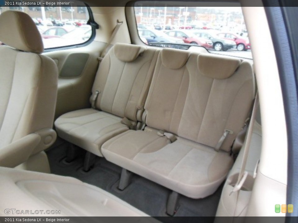Beige Interior Rear Seat for the 2011 Kia Sedona LX #75740318