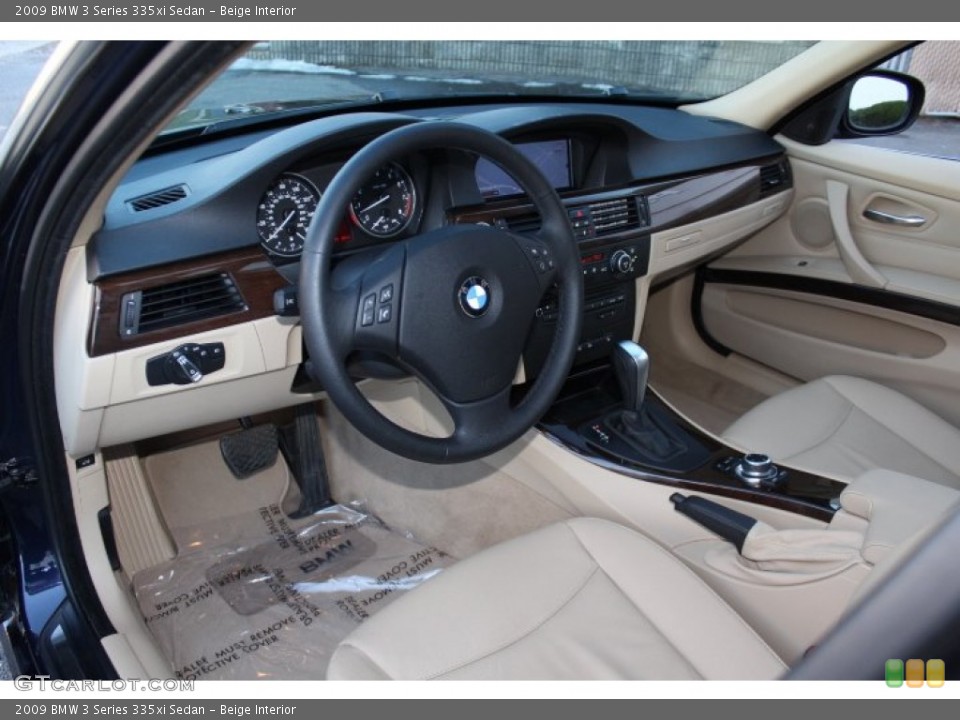 Beige Interior Prime Interior for the 2009 BMW 3 Series 335xi Sedan #75740381