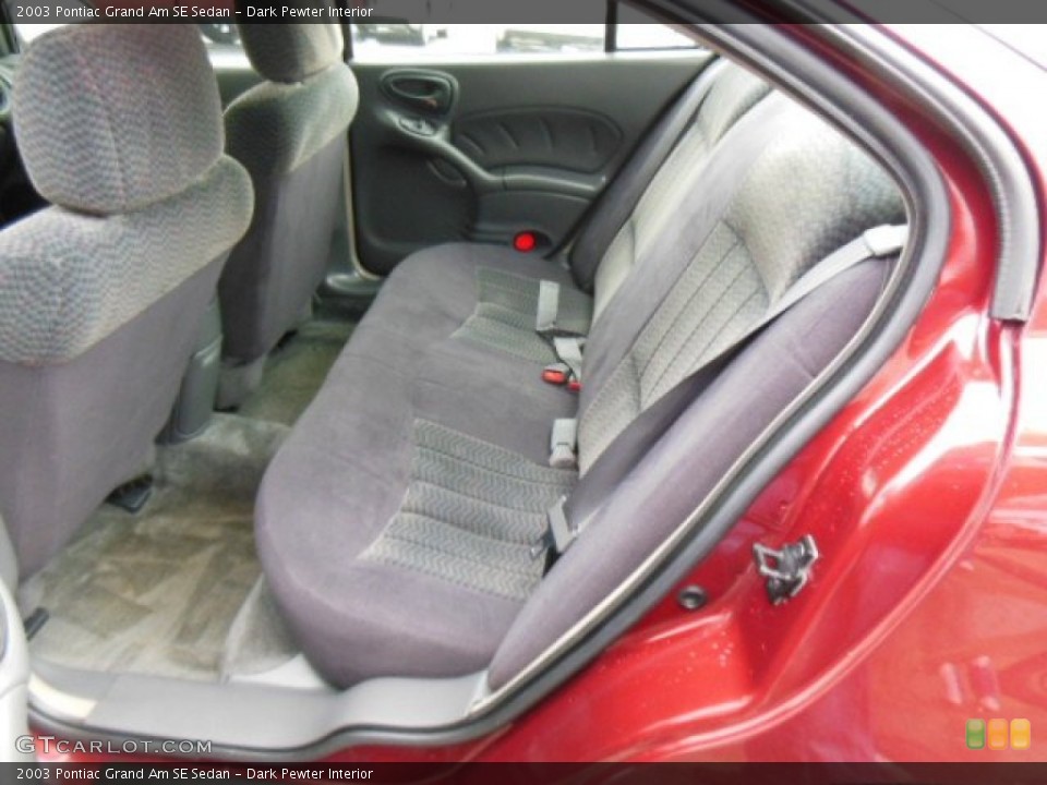 Dark Pewter Interior Rear Seat for the 2003 Pontiac Grand Am SE Sedan #75740663