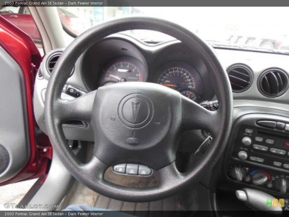 Dark Pewter Interior Steering Wheel for the 2003 Pontiac Grand Am SE Sedan #75740745