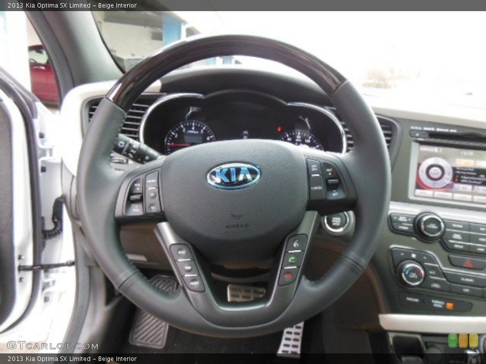 Beige Interior Steering Wheel for the 2013 Kia Optima SX Limited #75741149