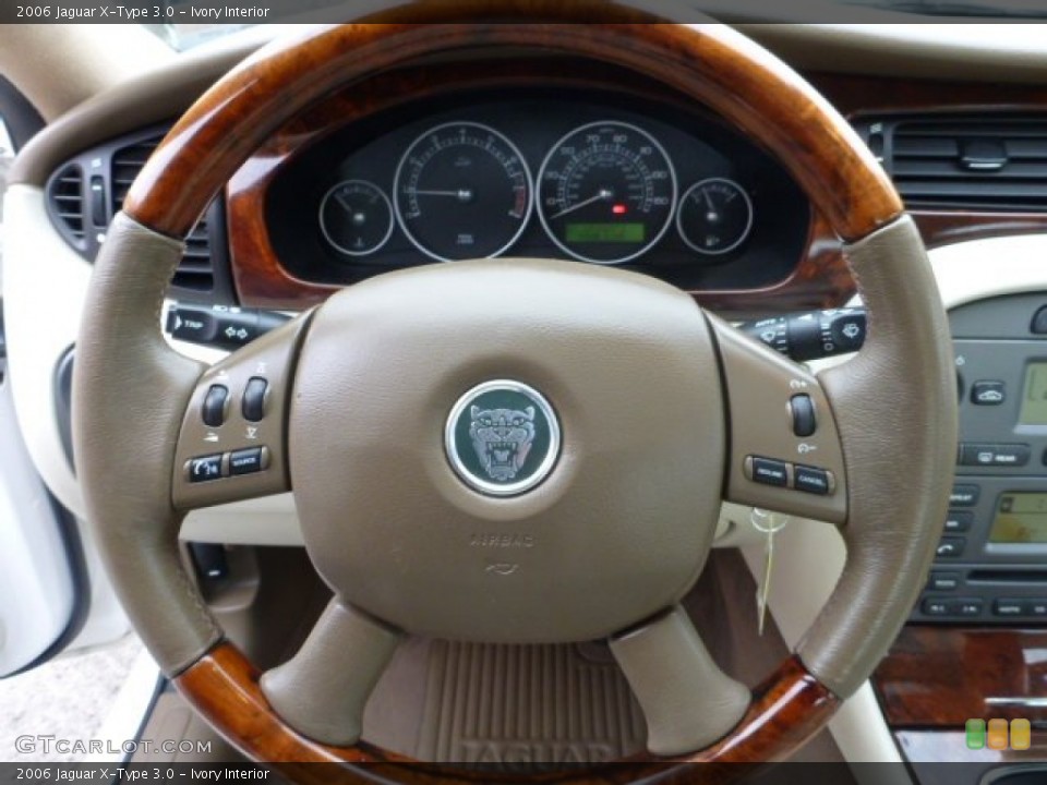 Ivory Interior Steering Wheel for the 2006 Jaguar X-Type 3.0 #75743771