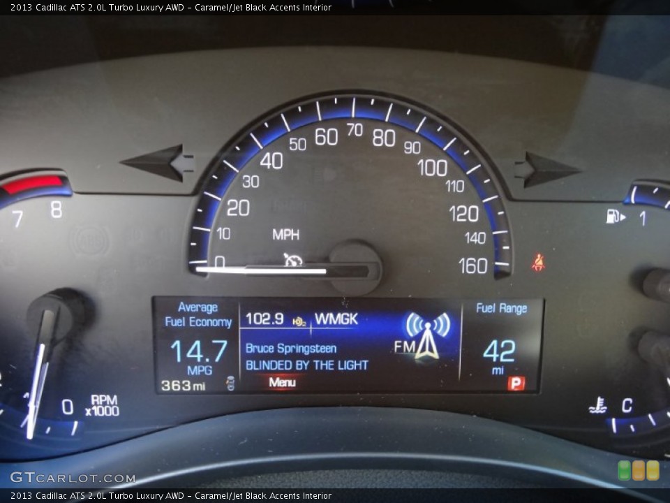 Caramel/Jet Black Accents Interior Gauges for the 2013 Cadillac ATS 2.0L Turbo Luxury AWD #75744155