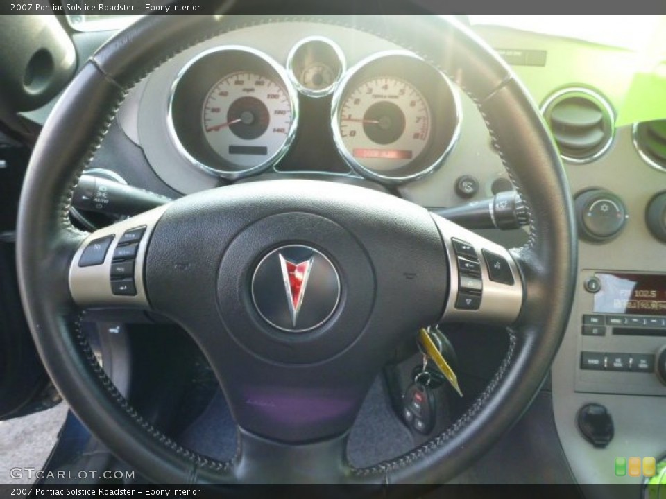 Ebony Interior Steering Wheel for the 2007 Pontiac Solstice Roadster #75744539