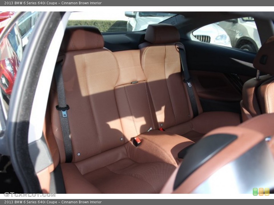 Cinnamon Brown Interior Rear Seat for the 2013 BMW 6 Series 640i Coupe #75744653