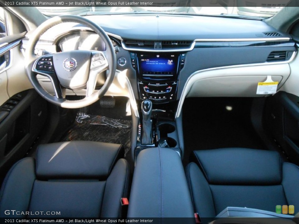 Jet Black/Light Wheat Opus Full Leather Interior Dashboard for the 2013 Cadillac XTS Platinum AWD #75744786