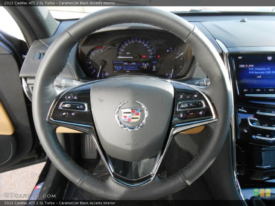 Caramel/Jet Black Accents Interior Steering Wheel for the 2013 Cadillac ATS 2.0L Turbo #75745567
