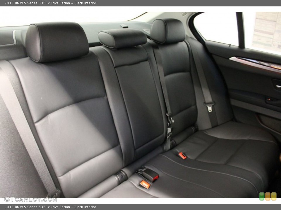 Black Interior Rear Seat for the 2013 BMW 5 Series 535i xDrive Sedan #75750461