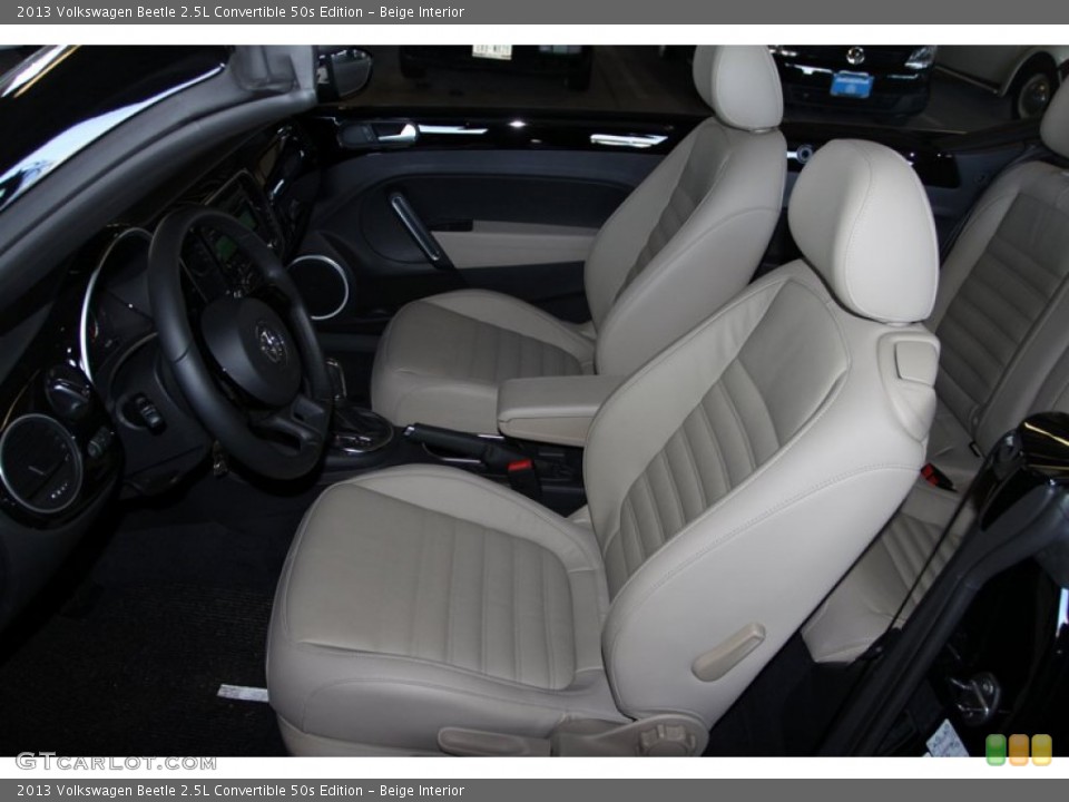 Beige Interior Front Seat for the 2013 Volkswagen Beetle 2.5L Convertible 50s Edition #75750875