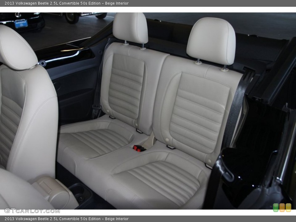 Beige Interior Rear Seat for the 2013 Volkswagen Beetle 2.5L Convertible 50s Edition #75750899