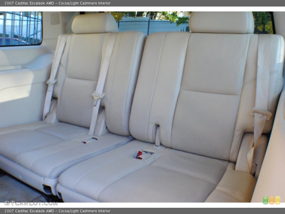 Cocoa/Light Cashmere Interior Rear Seat for the 2007 Cadillac Escalade AWD #75750922