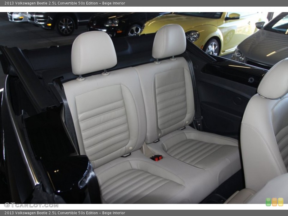 Beige Interior Rear Seat for the 2013 Volkswagen Beetle 2.5L Convertible 50s Edition #75751106