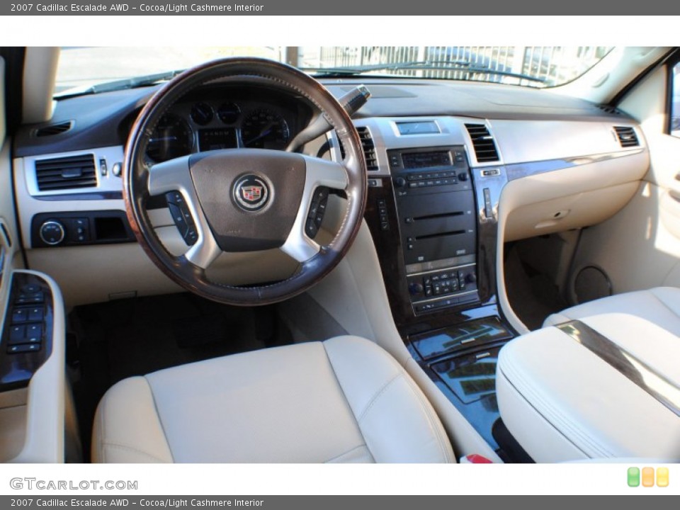 Cocoa/Light Cashmere Interior Dashboard for the 2007 Cadillac Escalade AWD #75751121