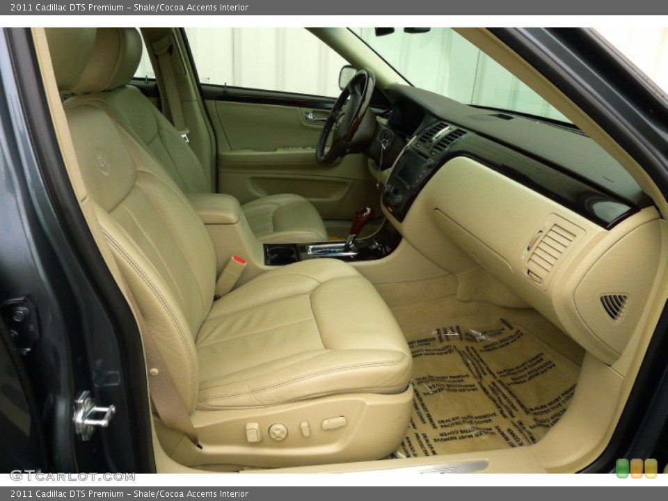 Shale/Cocoa Accents Interior Front Seat for the 2011 Cadillac DTS Premium #75751526