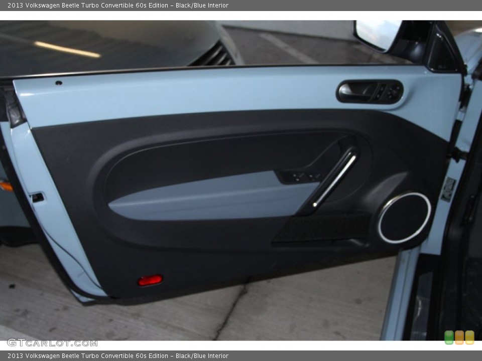 Black/Blue Interior Door Panel for the 2013 Volkswagen Beetle Turbo Convertible 60s Edition #75751535