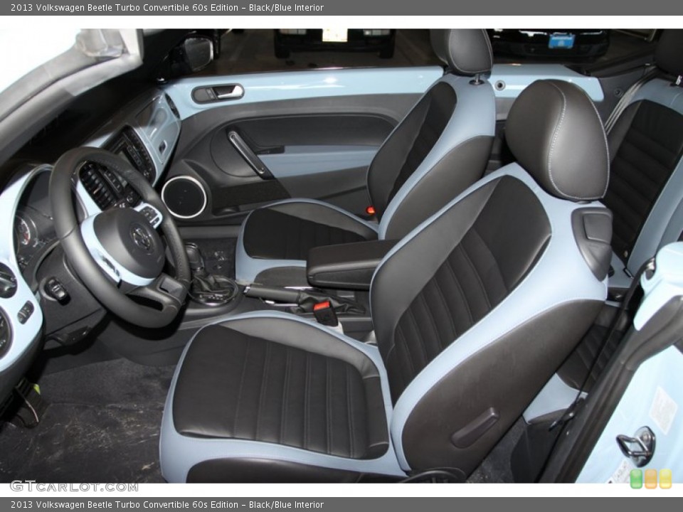 Black/Blue Interior Front Seat for the 2013 Volkswagen Beetle Turbo Convertible 60s Edition #75751571