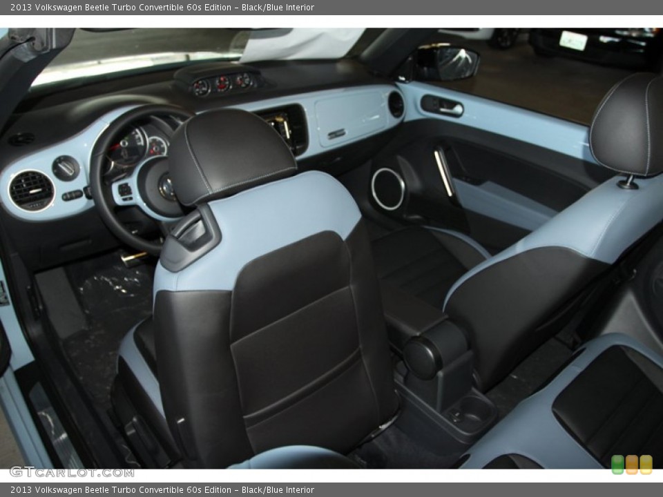 Black/Blue Interior Photo for the 2013 Volkswagen Beetle Turbo Convertible 60s Edition #75751613