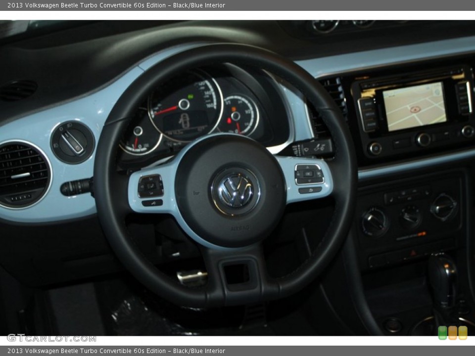 Black/Blue Interior Steering Wheel for the 2013 Volkswagen Beetle Turbo Convertible 60s Edition #75751728