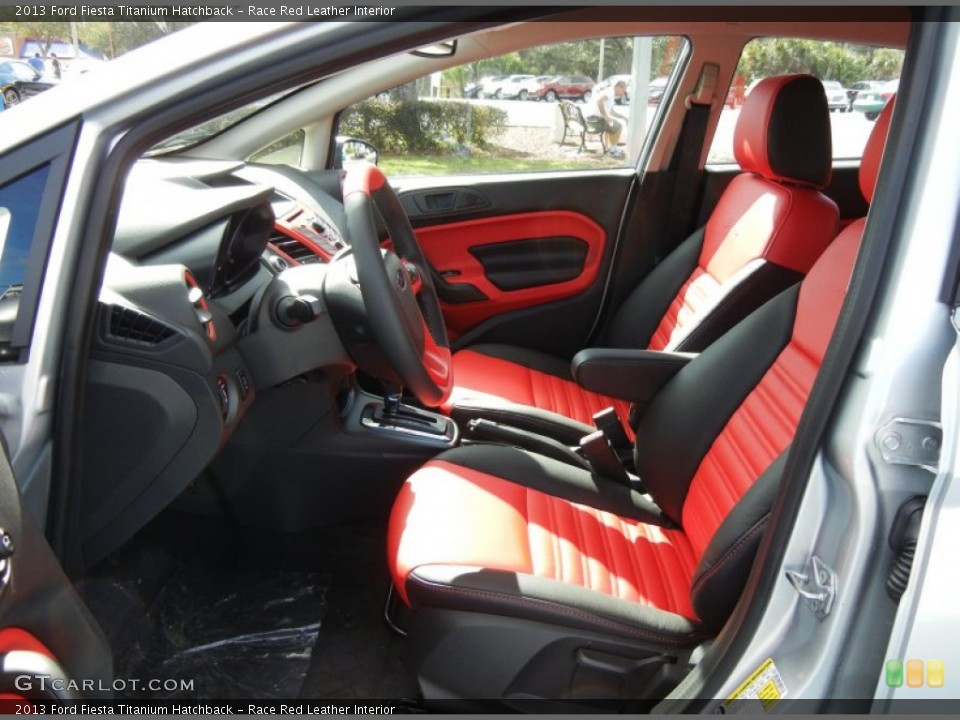 Race Red Leather Interior Photo for the 2013 Ford Fiesta Titanium Hatchback #75752124