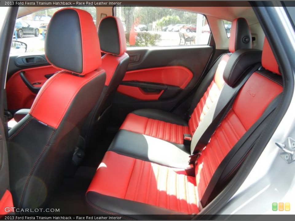 Race Red Leather Interior Rear Seat for the 2013 Ford Fiesta Titanium Hatchback #75752147