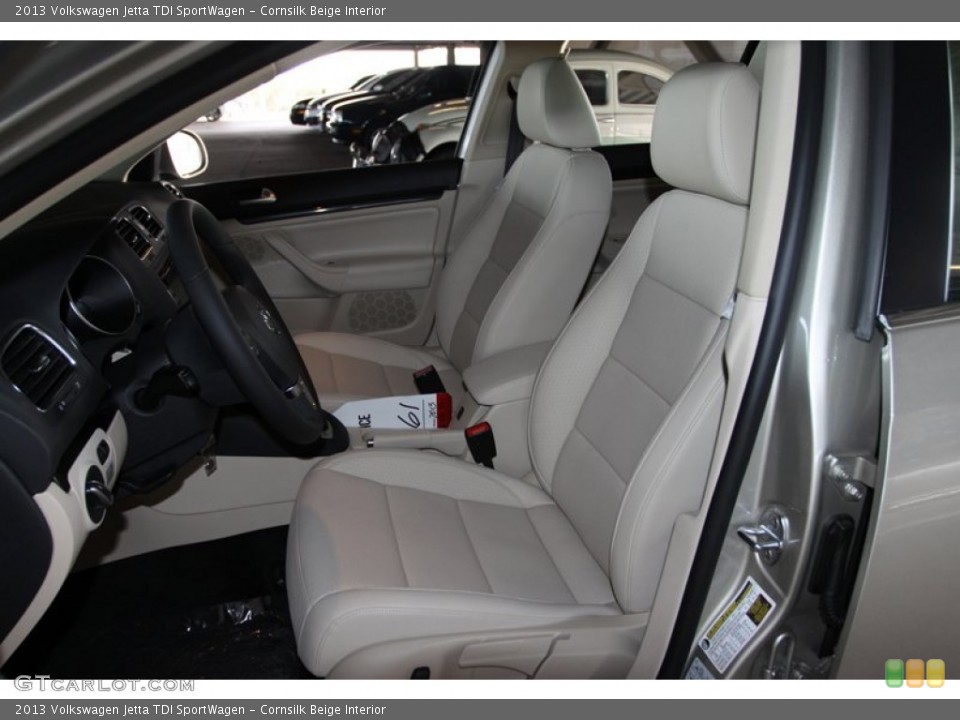 Cornsilk Beige Interior Front Seat for the 2013 Volkswagen Jetta TDI SportWagen #75752180