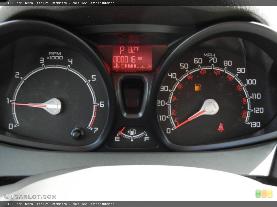 Race Red Leather Interior Gauges for the 2013 Ford Fiesta Titanium Hatchback #75752187