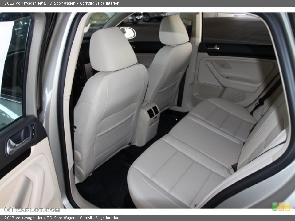 Cornsilk Beige Interior Rear Seat for the 2013 Volkswagen Jetta TDI SportWagen #75752200