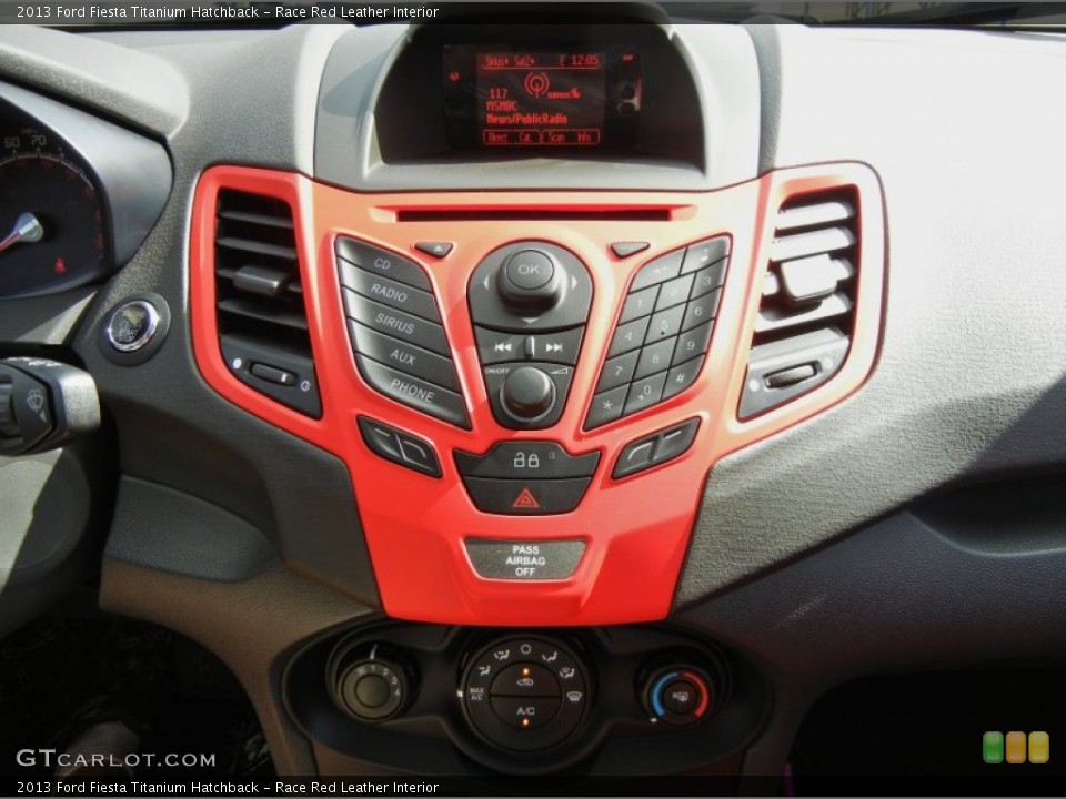 Race Red Leather Interior Controls for the 2013 Ford Fiesta Titanium Hatchback #75752207