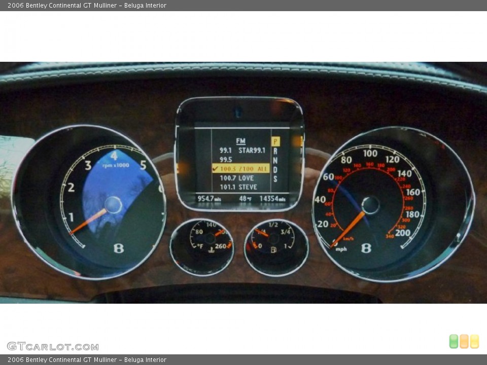 Beluga Interior Gauges for the 2006 Bentley Continental GT Mulliner #75752219