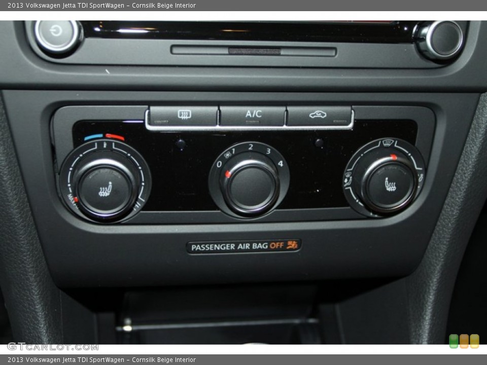 Cornsilk Beige Interior Controls for the 2013 Volkswagen Jetta TDI SportWagen #75752297