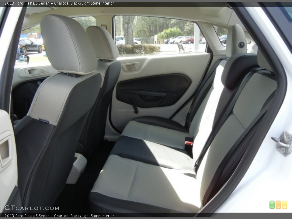Charcoal Black/Light Stone Interior Rear Seat for the 2013 Ford Fiesta S Sedan #75752437