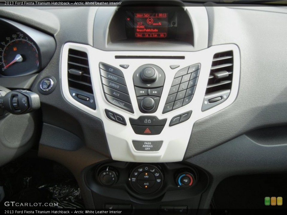 Arctic White Leather Interior Controls for the 2013 Ford Fiesta Titanium Hatchback #75752754