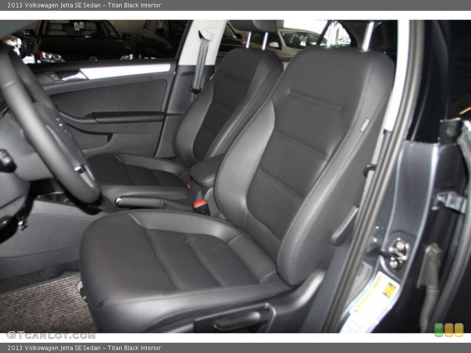 Titan Black Interior Front Seat for the 2013 Volkswagen Jetta SE Sedan #75754088