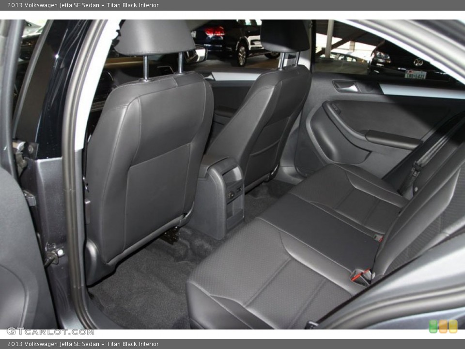 Titan Black Interior Rear Seat for the 2013 Volkswagen Jetta SE Sedan #75754109