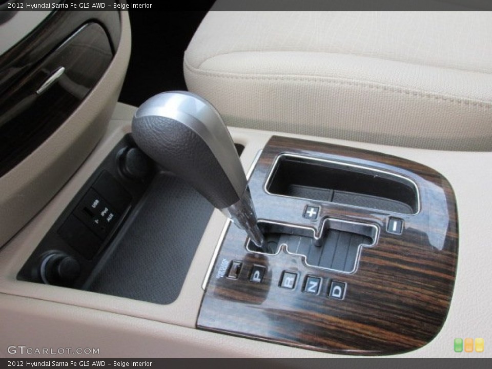 Beige Interior Transmission for the 2012 Hyundai Santa Fe GLS AWD #75754700