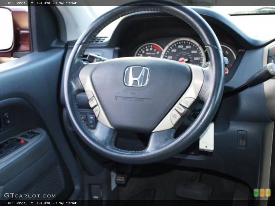 Gray Interior Steering Wheel for the 2007 Honda Pilot EX-L 4WD #75755039