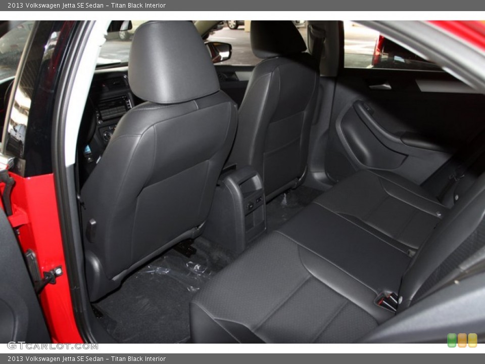 Titan Black Interior Rear Seat for the 2013 Volkswagen Jetta SE Sedan #75755113