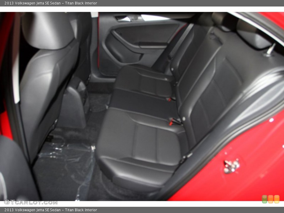 Titan Black Interior Rear Seat for the 2013 Volkswagen Jetta SE Sedan #75755133