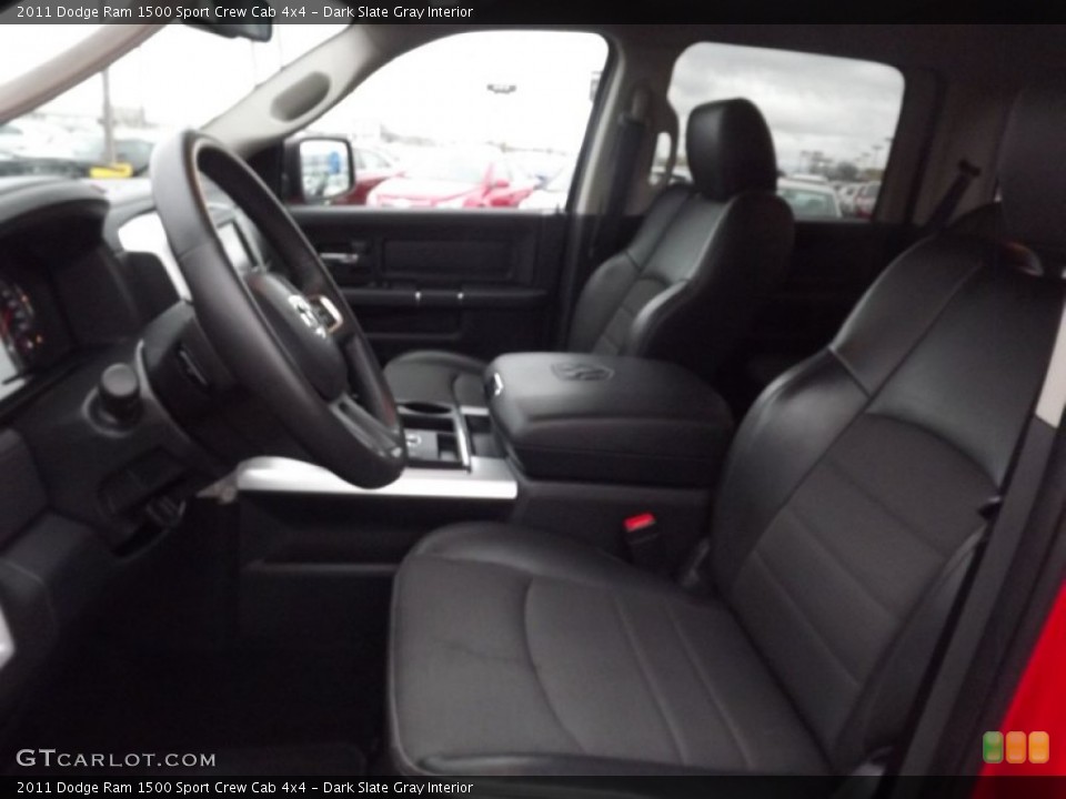 Dark Slate Gray Interior Front Seat for the 2011 Dodge Ram 1500 Sport Crew Cab 4x4 #75755537