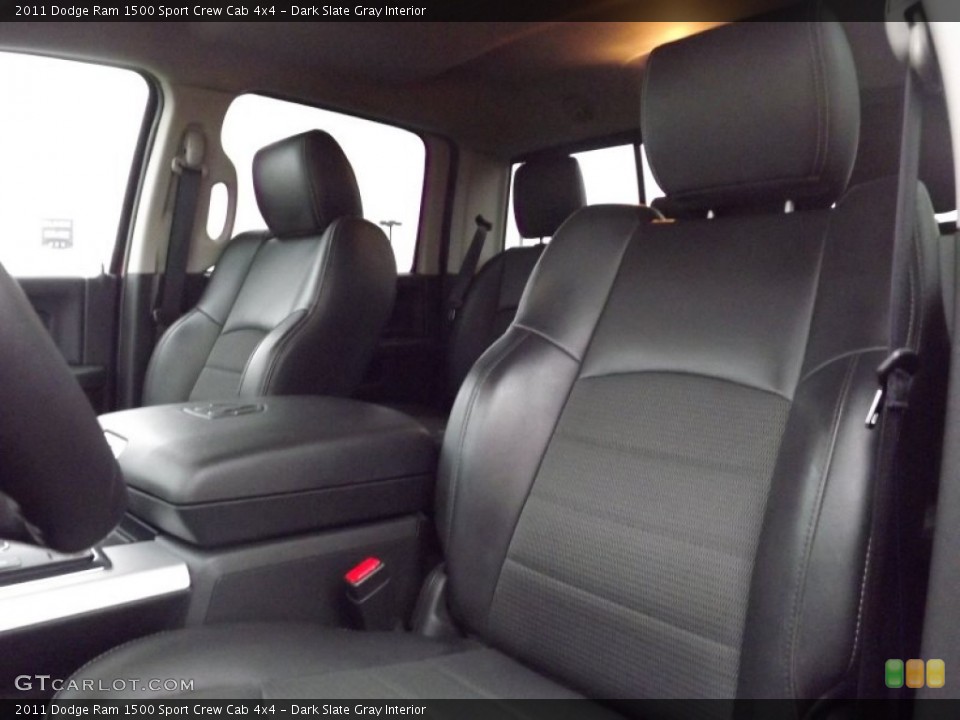 Dark Slate Gray Interior Front Seat for the 2011 Dodge Ram 1500 Sport Crew Cab 4x4 #75755555
