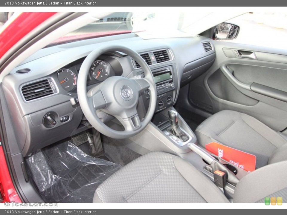 Titan Black Interior Prime Interior for the 2013 Volkswagen Jetta S Sedan #75755592