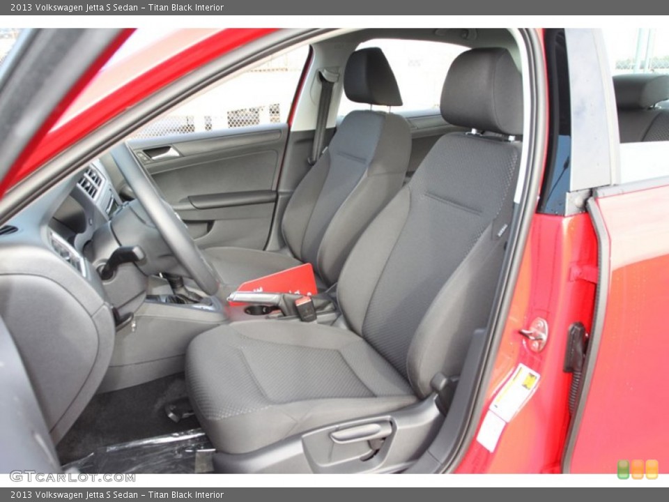 Titan Black Interior Front Seat for the 2013 Volkswagen Jetta S Sedan #75755613