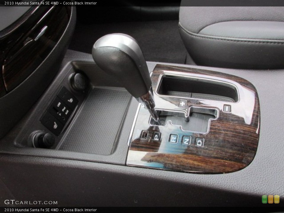 Cocoa Black Interior Transmission for the 2010 Hyundai Santa Fe SE 4WD #75755633